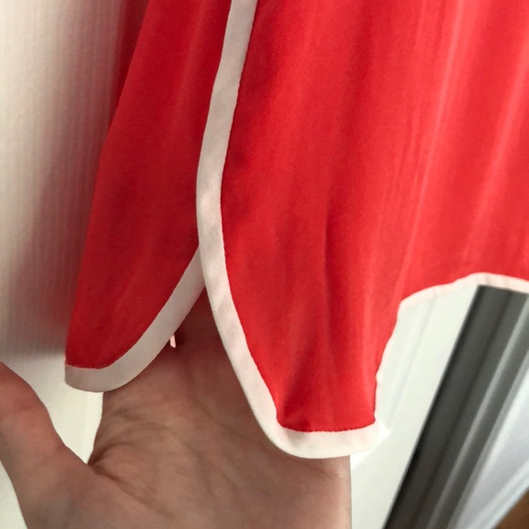 J Crew Red/White Silk Tee - Picture 2 of 4